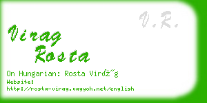 virag rosta business card